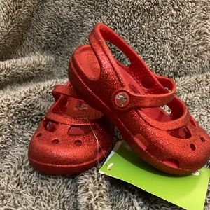 NWT - Red Glitter Flats size c7